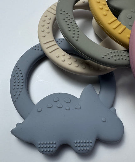 Dinosaur Silicone Teether for Babies & Safe Soothing for Teething Relief