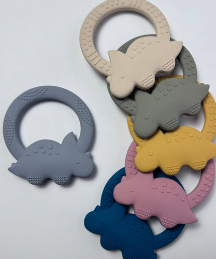 Dinosaur Silicone Teether for Babies & Safe Soothing for Teething Relief