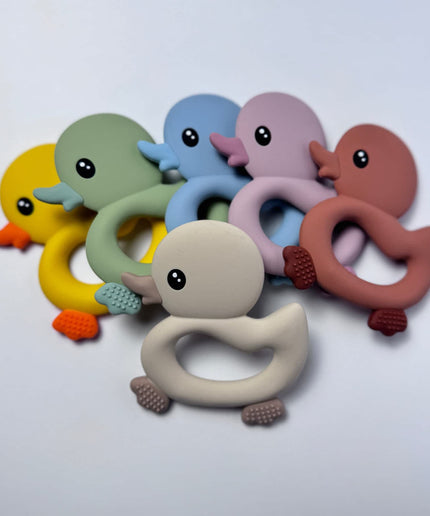 Duck Silicone Teether for Babies & Safe Soothing for Teething Relief