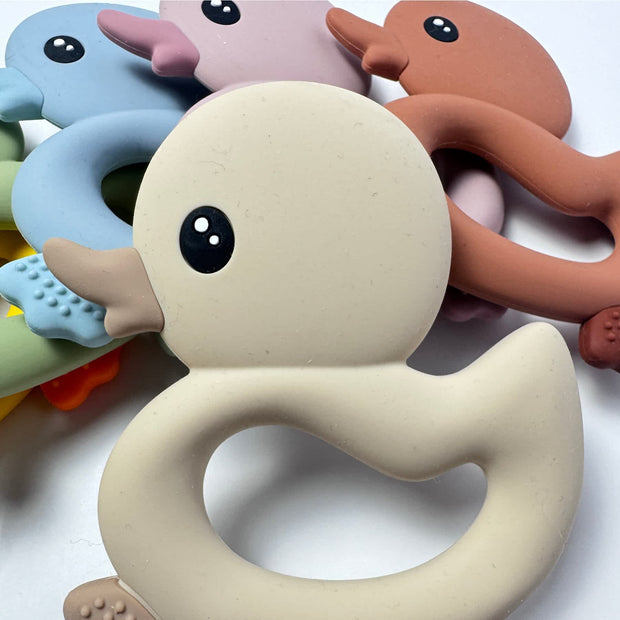 Duck Silicone Teether for Babies & Safe Soothing for Teething Relief