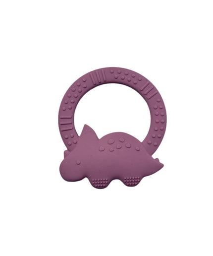 Pink Dinosaur Silicone Teether for Babies & Safe Soothing for Teething Relief