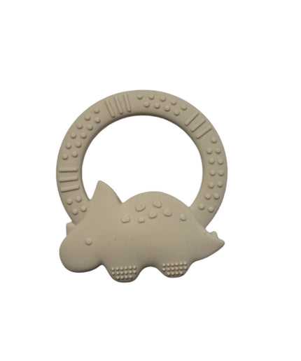 Sandy Dinosaur Silicone Teether for Babies & Safe Soothing for Teething Relief